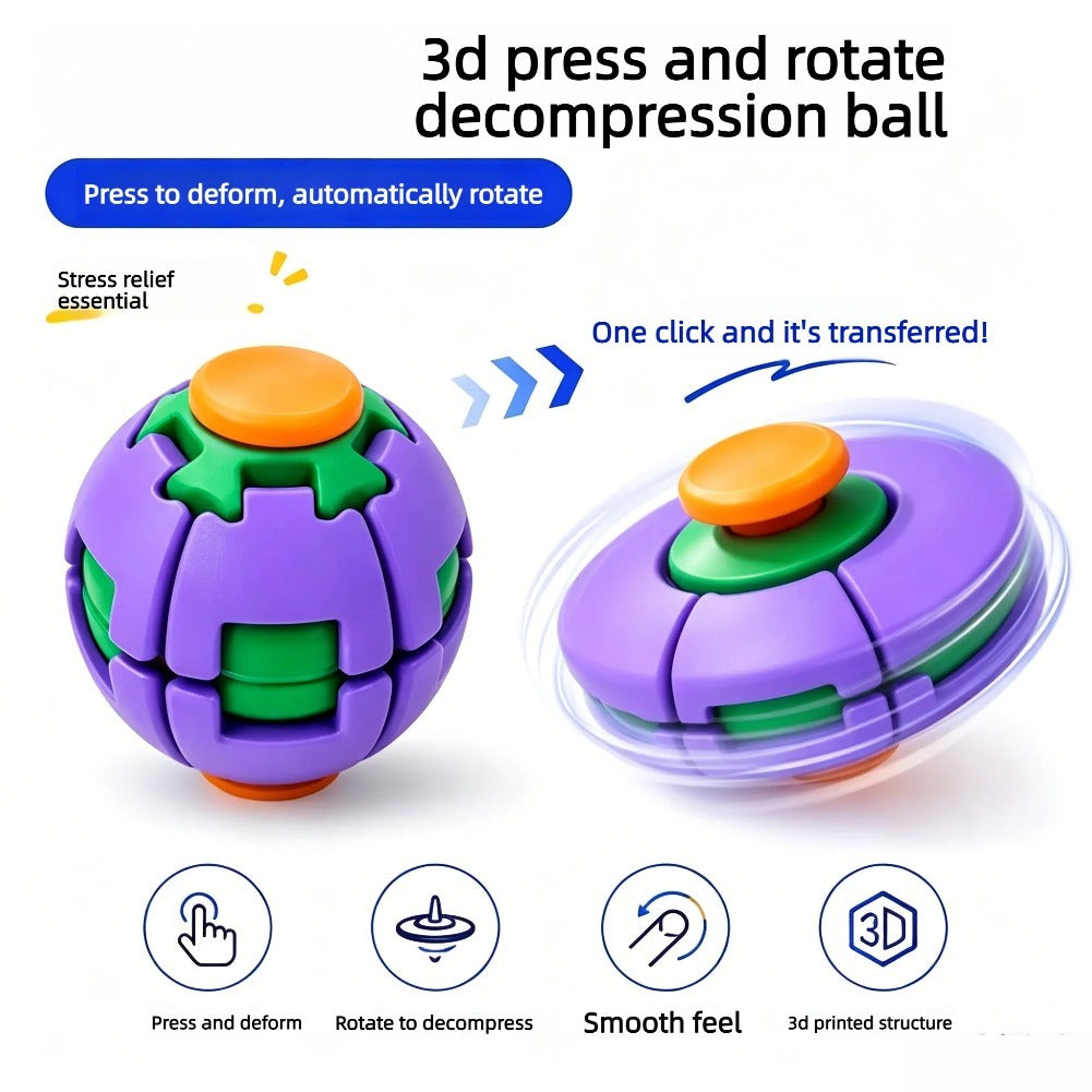 Rotatable 3D Fidget Spinner Ball – Stress Relief Toy