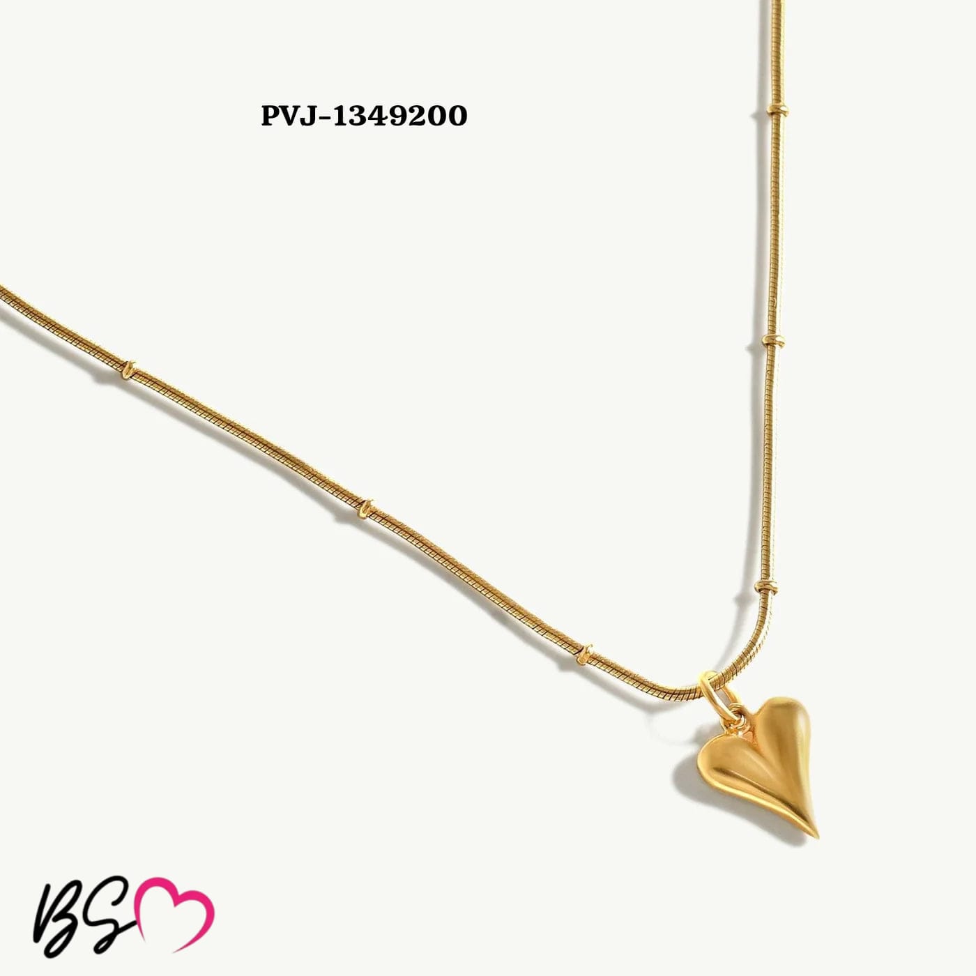 Ball Chain Heart Korean Pendant