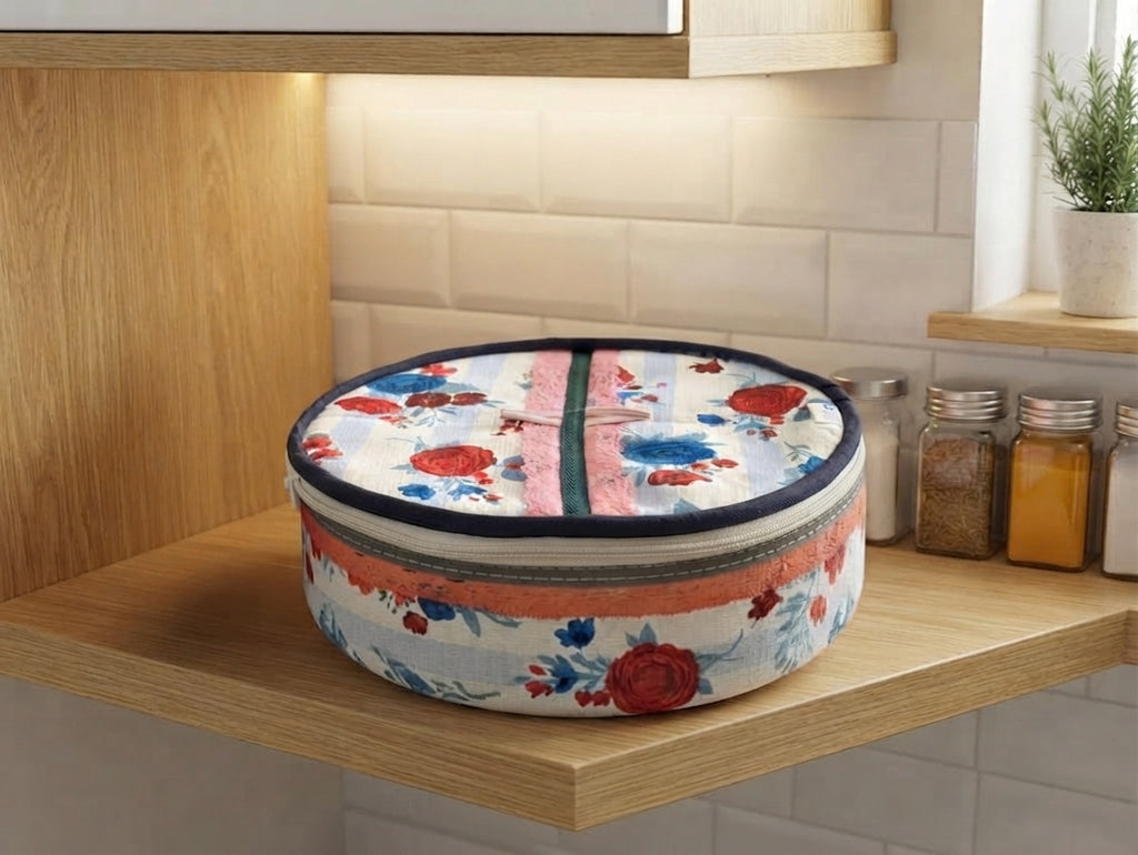 Floral Fabric Roti Box