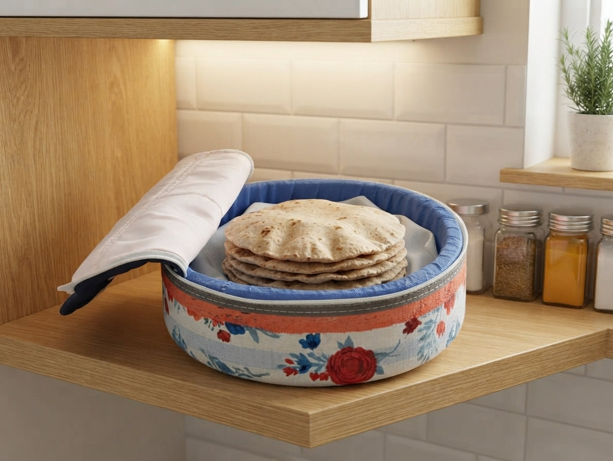 Floral Fabric Roti Box