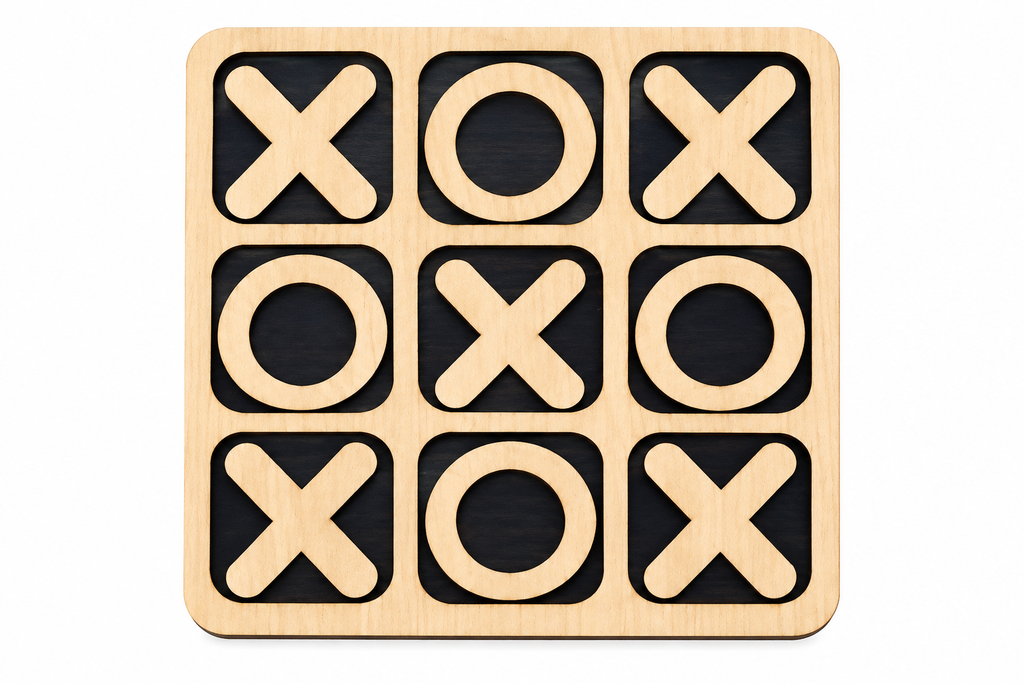 Wooden Tic Tac Toe Game - Educational Toy