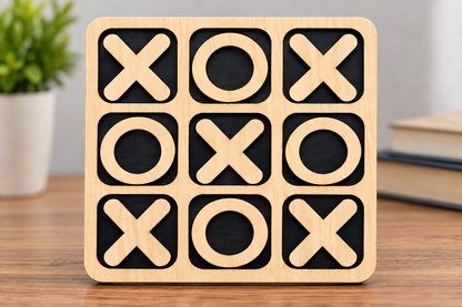 Wooden Tic Tac Toe Game - Educational Toy