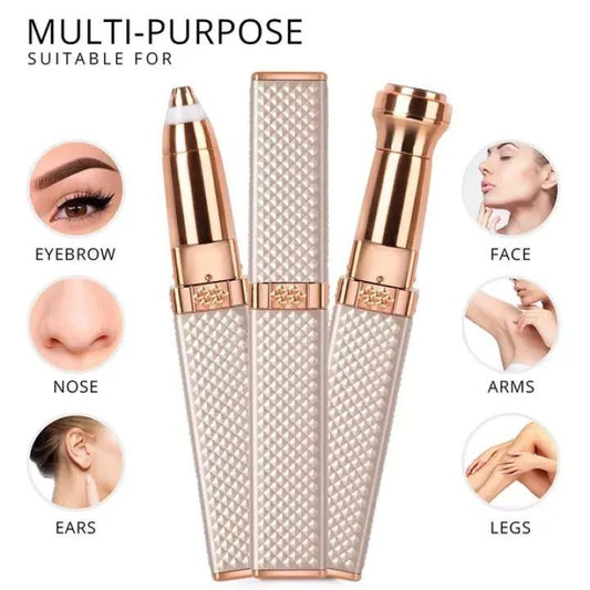 2-in-1 USB Rechargeable Eyebrow & Face Trimmer