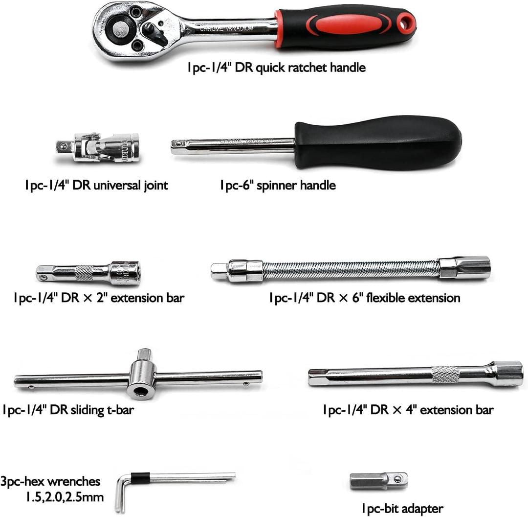 46 Pcs Socket Wrench Tool Set