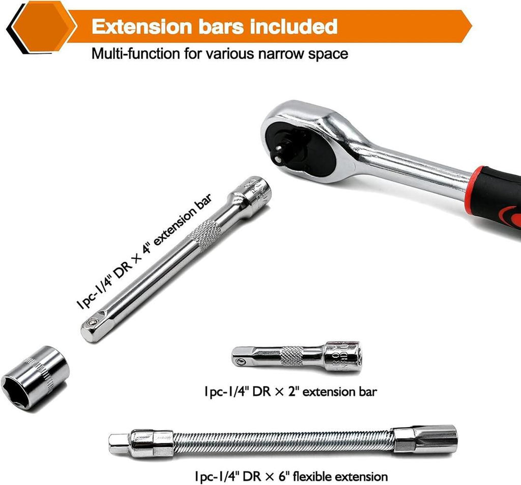46 Pcs Socket Wrench Tool Set