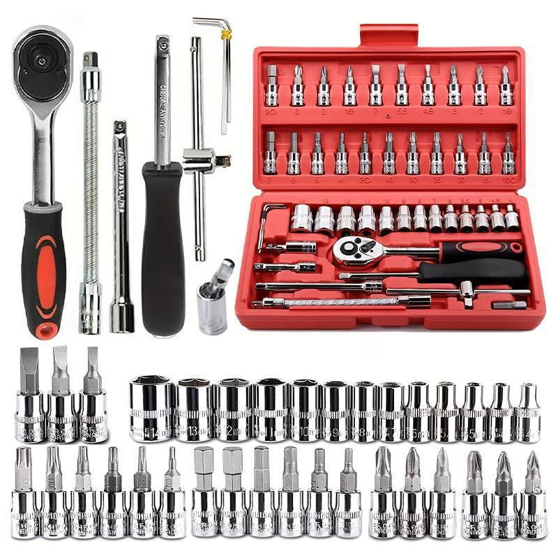46 Pcs Socket Wrench Tool Set